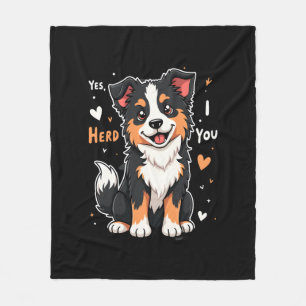 Funny Australian Shepherd Mom Gifts Aussie Yes I H Fleece Blanket