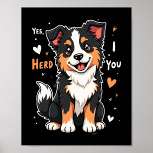 Funny Australian Shepherd Mom Gifts Aussie Yes I H Poster