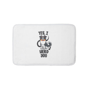 Funny Australian Shepherd Mum Gifts Aussie Yes I H Bath Mat