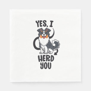 Funny Australian Shepherd Mum Gifts Aussie Yes I H Napkin