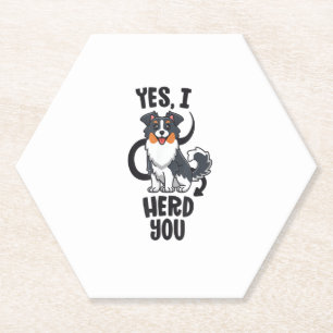 Funny Australian Shepherd Mum Gifts Aussie Yes I H Paper Coaster