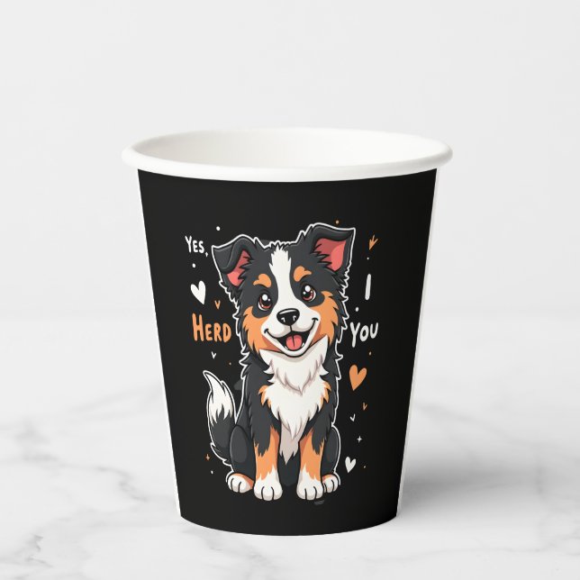 Funny Australian Shepherd Mum Gifts Aussie Yes I H Paper Cups (Front)
