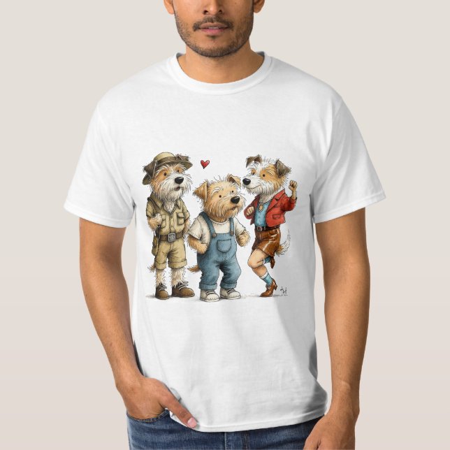 Funny Australian Terrier Shirt Cute Trio Tee (Front)