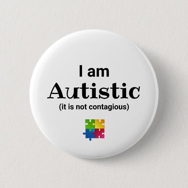 Funny Autism Awareness | ASD 6 Cm Round Badge (Front)