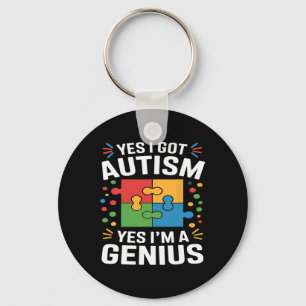 Funny Autism Awareness Kids Autistic Puzzle Autism Key Ring