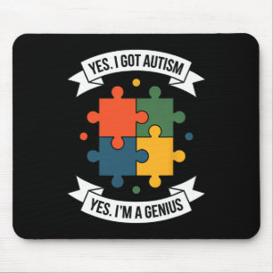 Funny Autism Awareness Kids Autistic Puzzle Autism Mouse Pad