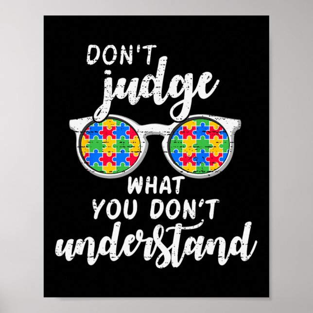 Funny Autism Awareness  Poster (Front)