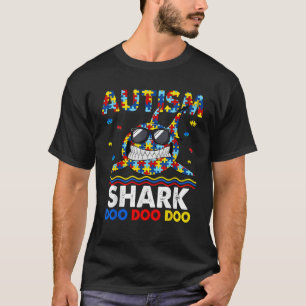 Funny Autism Awareness Shark Kid Baby Boy  T-Shirt