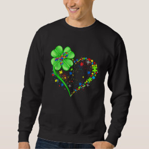 Funny Autism Awareness St Patricks Day Clover Auti Sweatshirt