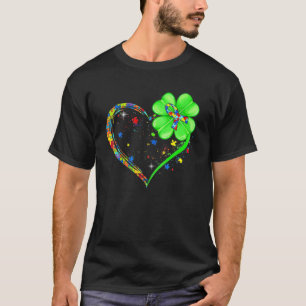 Funny Autism Awareness St Patricks Day Clover Auti T-Shirt