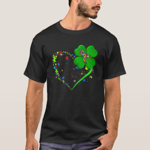 Funny Autism Awareness St Patricks Day Clover T-Shirt
