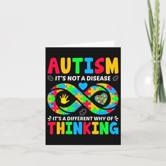 Funny Autism Awareness Support Austim  Card (Front)