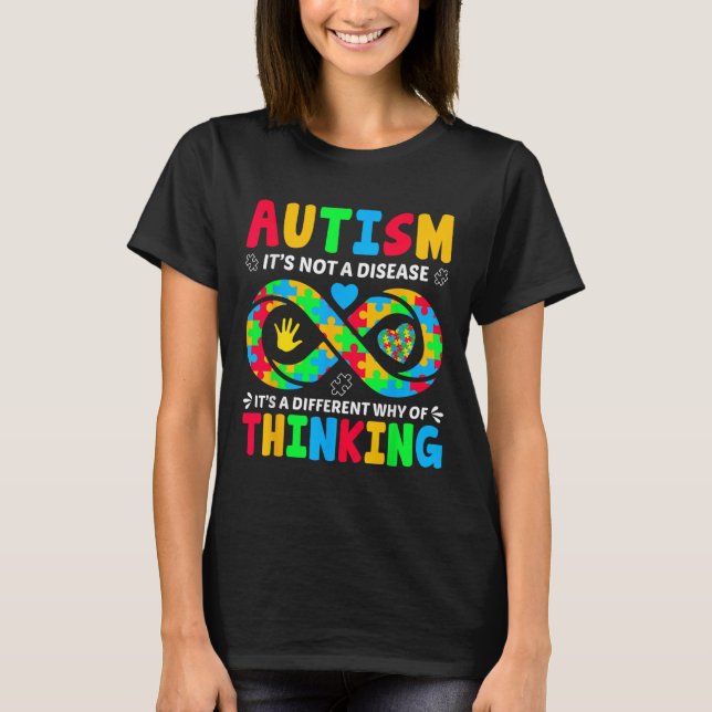 Funny Autism Awareness Support Austim  T-Shirt (Front)