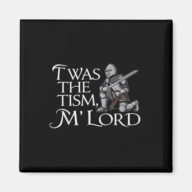 Funny Autism Awareness Support Twas The Tism M Lor Magnet (Front)