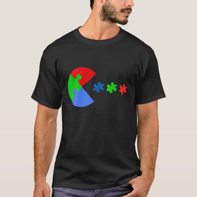 Funny Autism Awareness Video Gamer Humour Joke Boy T-Shirt (Front)