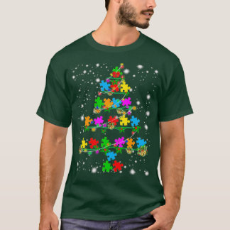 Funny Autism Christmas Tree Ornament Decor Gift T-Shirt