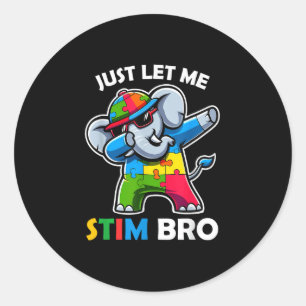 Funny Autism Cute Autism Awareness Kids  Classic Round Sticker
