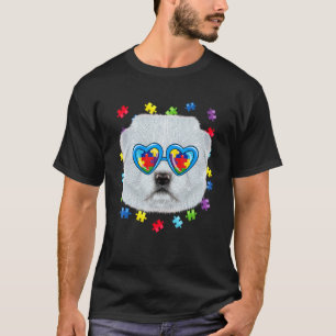 Funny Autism Maltese Dog Puzzle Sunglasses Boys Ki T-Shirt