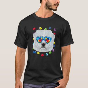 Funny Autism Maltese Dog Puzzle Sunglasses Boys Ki T-Shirt