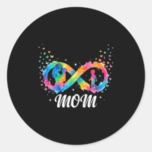Funny autism mum quote neurodiversity awareness classic round sticker
