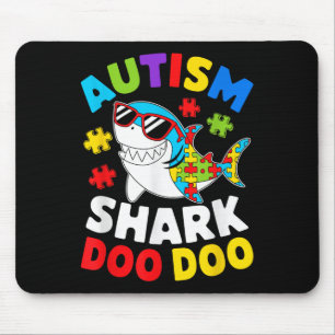 Funny Autism Shark Puzzle Awareness Day Cute For B Mouse Pad
