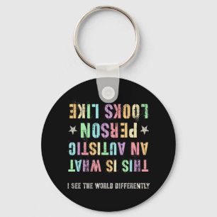 Funny Autism This What Autistic Looks Like Warrior Key Ring
