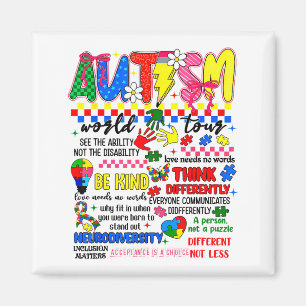 Funny Autism World Tour Autism Awareness Magnet