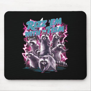 Funny Autistic Racoon Autism Meme Rizz Em With The Mouse Pad