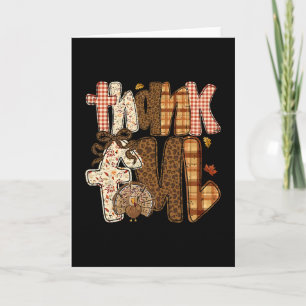 Funny Autumn Fall Thankful Turkey Thanksgiving Gob Card
