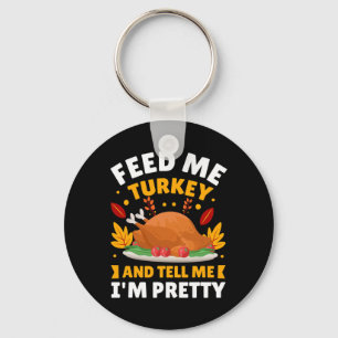 Funny Autumn Fall Turkey Thanksgiving Quotes For F Key Ring