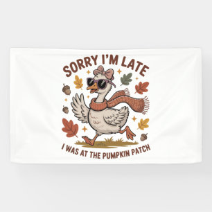 Funny Autumn Goose Banner