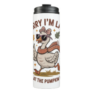 Funny Autumn Goose Thermal Tumbler
