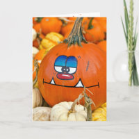Funny Autumn Pumpkin for Birthday