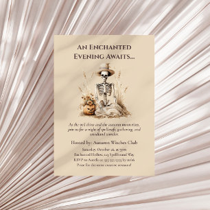 Funny Autumn Skeleton – Witchy Fall Gathering Invitation