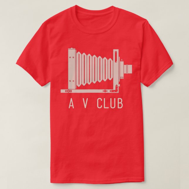 Funny AV Audio Visual Club Antique Camera  T-Shirt (Design Front)
