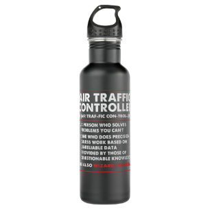 Funny Aviation Air Traffic Controller  710 Ml Water Bottle