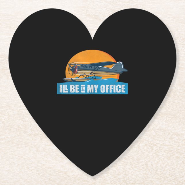 Funny Aviation Apparel Be Office Funny Pilot Gift Paper Coaster (Front)