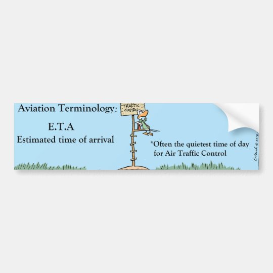 Funny Aviation Cartoon Bumper Sticker