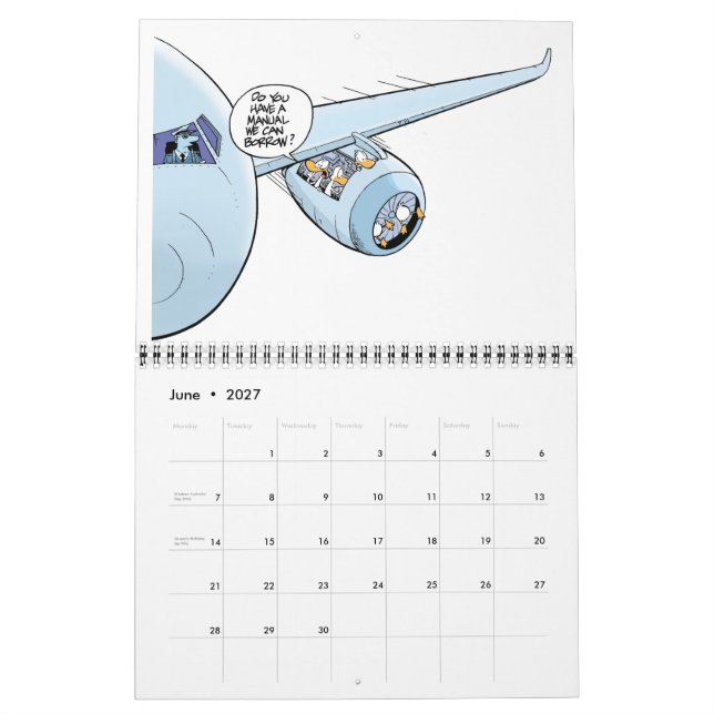 Funny Aviation Comics Calendar (Jun 2027)