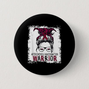 Funny Avm Arteriovenous Malformation Awareness,  6 Cm Round Badge