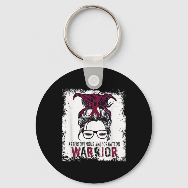 Funny Avm Arteriovenous Malformation Awareness,  Key Ring (Front)