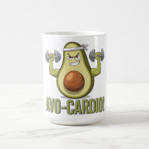 Funny Avo-Cardio Avocado Fitness Design Coffee Mug