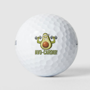 Funny Avo-Cardio Avocado Fitness Design Golf Balls