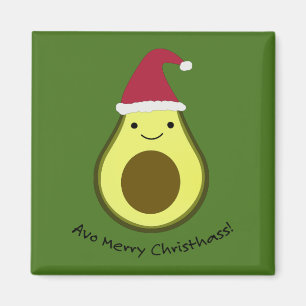 Funny Avo Merry Christhass Avocado Pun Magnet