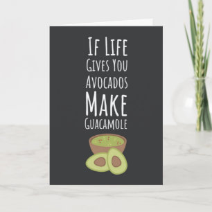 Funny Avocado Cards Fruit Guacamole Modern Trendy