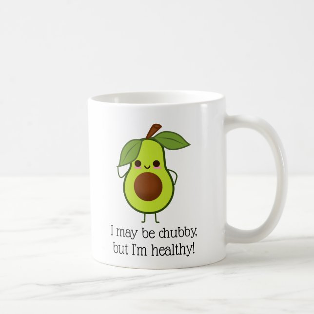 Funny Avocado Chubby But Good Fat Coffee Mug (Right)