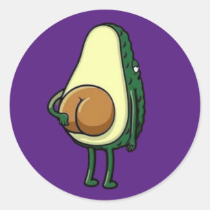 Funny Avocado Classic Round Sticker