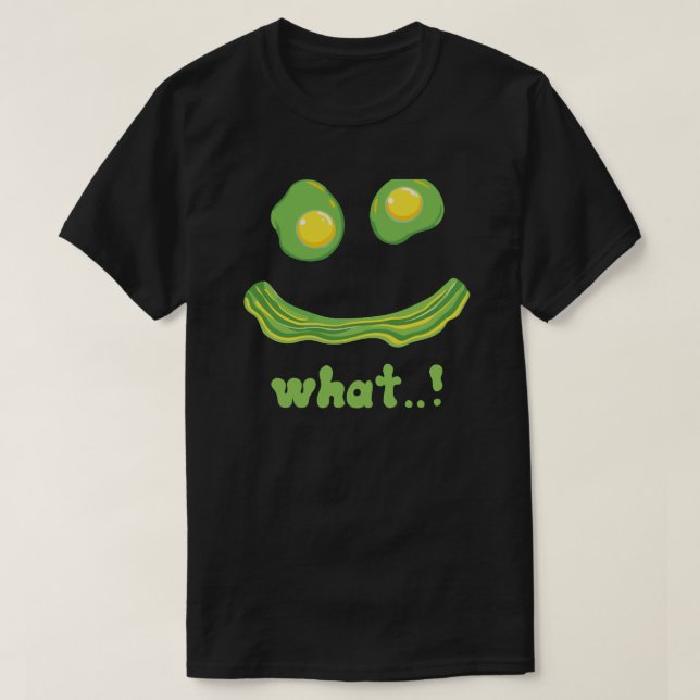 Funny Avocado Egg Face - "What..!" T-Shirt (Design Front)
