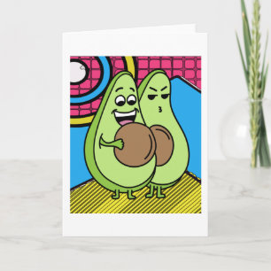 Funny Avocado Fruit Card
