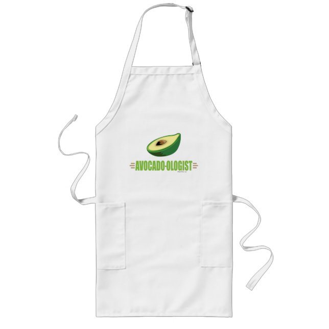 Funny Avocado Long Apron (Front)